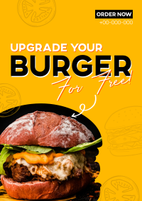 Free Burger Upgrade Poster Design