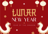 Lucky Lunar New Year Postcard Image Preview