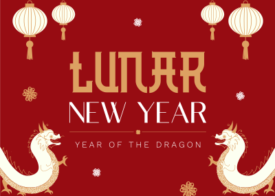 Lucky Lunar New Year Postcard Image Preview