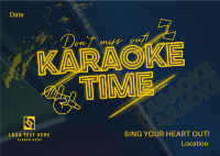 Join Karaoke Time Postcard Image Preview