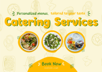 Quirky Catering Services Postcard Design