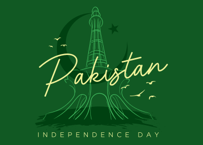 Pakistan Independence Day Postcard Image Preview