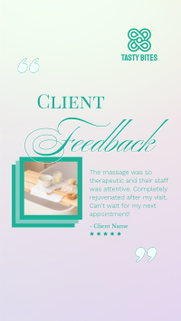 Spa Client Feedback TikTok video Image Preview