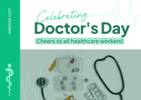 Celebrating Doctor's Day Postcard Design