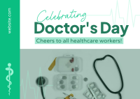 Celebrating Doctor's Day Postcard Image Preview