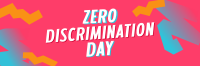 Playful Zero Discrimination Day Twitter Header Design