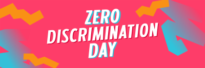Playful Zero Discrimination Day Twitter header (cover) Image Preview