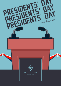 Presidents Day Podium Poster Image Preview