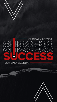 Success as Daily Agenda Facebook Story Preview