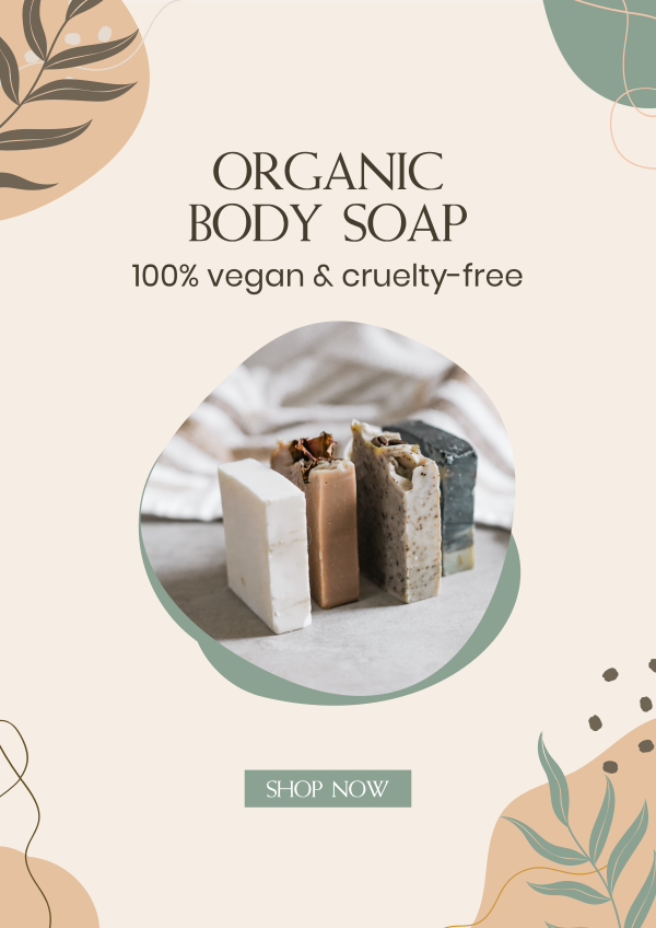 Organic Body Soap Flyer Design Image Preview
