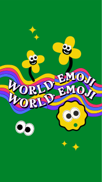 Psychedelic Emoji Facebook Story Design