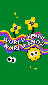 Psychedelic Emoji Facebook story Image Preview