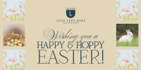 Rustic Easter Greeting Twitter Post Design