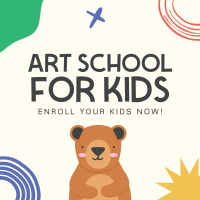 Art Class For Kids Instagram Post Design
