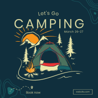 Campsite Sketch Instagram Post Design