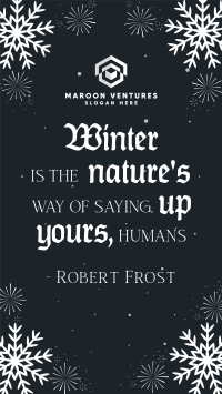 Winter Quote Snowflakes TikTok Video Image Preview