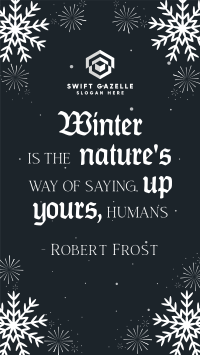 Winter Quote Snowflakes TikTok Video Image Preview