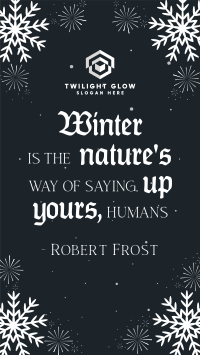 Winter Quote Snowflakes TikTok Video Image Preview