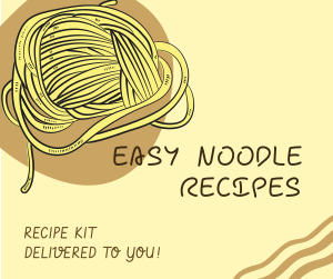 Raw Noodles Illustration Facebook post