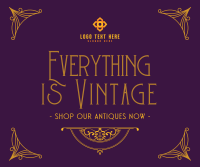 Retro Antique Store Facebook Post Design