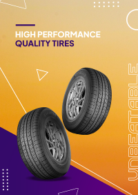 High Quality Tires Poster Design