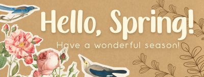 Scrapbook Hello Spring Facebook cover Image Preview