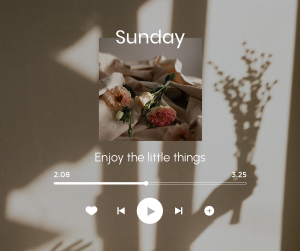 Sunday Music Player Facebook post Image Preview
