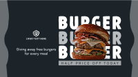 Free Burger Special Facebook Event Cover Design