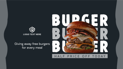 Free Burger Special Facebook event cover Image Preview