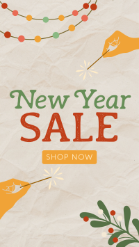 Rustic New Year Sale TikTok Video Image Preview