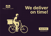 Bicycle Delivery Postcard Design