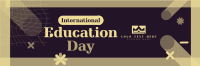 Happy Education Day  Twitter Header Design