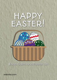 Easter Eggs Basket Flyer Design