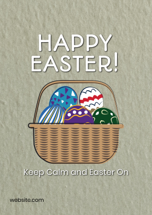 Easter Eggs Basket Flyer Image Preview