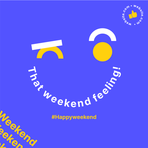 We Want Weekend Instagram Post Design