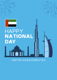 UAE National Day Landmarks Poster Design