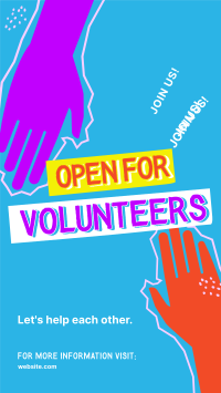 Volunteer Helping Hands Facebook Story Design