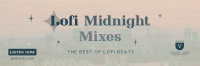 Lofi Midnight Music Twitter header (cover) Image Preview