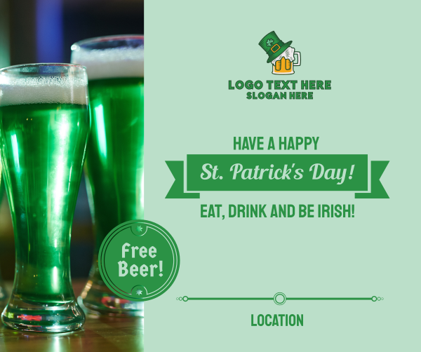 St Patrick's Day Facebook Post Design Image Preview