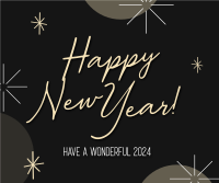 Wonderful New Year Welcome Facebook Post Design