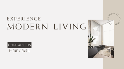 Simple Modern Living Facebook event cover Image Preview