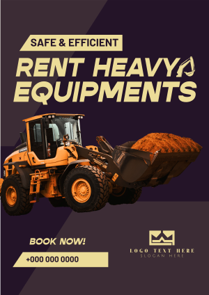 Heavy Equipment Rental Flyer Image Preview