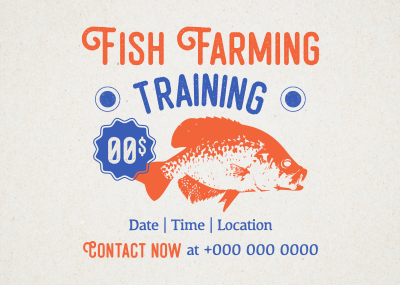 Fish Farming Training Postcard Image Preview