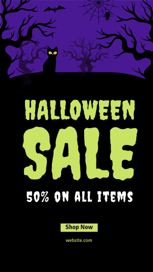 Spooky Midnight Sale Facebook story Image Preview