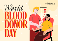 Blood Donors Postcard Design