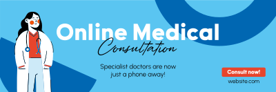 Online Specialist Doctors Twitter header (cover) Image Preview