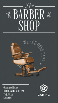 Editorial Barber Shop Instagram Reel Image Preview