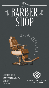 Editorial Barber Shop Instagram Reel Design