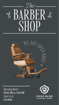 Editorial Barber Shop Instagram Reel Image Preview