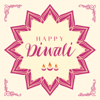 Ornamental Diwali Greeting Instagram Post Design